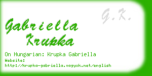 gabriella krupka business card